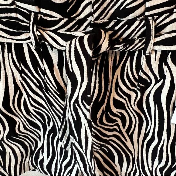 Joe's Jeans Calypso Zebra Print High Waist Paper Bag Shorts - Picture 5 of 14